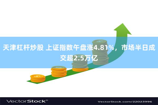 天津杠杆炒股 上证指数午盘涨4.81%，市场半日成交超2.5万亿