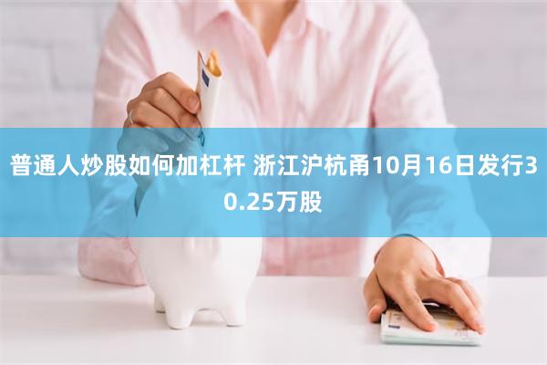 普通人炒股如何加杠杆 浙江沪杭甬10月16日发行30.25万股