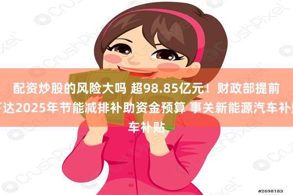 配资炒股的风险大吗 超98.85亿元！财政部提前下达2025年节能减排补助资金预算 事关新能源汽车补贴